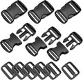 Buckles Clips Rucksack Clips Tri-Glide Slides Side Release Buckles Replacement Buckles Clip for Backpack Repairing, Luggage Fastening Strap Pet Collar
