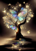 cdsnxore Diamond Art Kits for Adults, Glitter Tree 5D Diamond Painting Kits, 30x40 cm (Black)