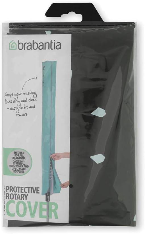 Brabantia - Rotary Cover - Protects from Dirt - Zip Fastener - Weather Resistant Material - Rotary Dryer - for all Brabantia Essential, Topspinner & Lift-O-Matics - Speckle - 150 x 11.5 x 11.5 cm