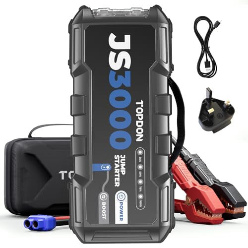 Car Battery Jump Starter, TOPDON JS3000 12V 3000A Battery Booster Jump
