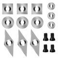16 PCS Tungsten Carbide Cutters Set for Wood Lathe Turning Tools, Woodworking Inserts, Tip Tipped Cutter