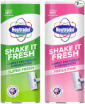 Neutradol Shake It Fresh Carpet Deodoriser, Odour Neutraliser for Carpets & Rugs, Pink & Super Scent, Multipack of 2 x 350g