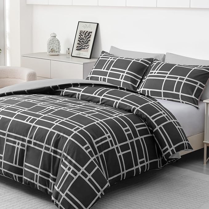 Pamposh Single Duvet Cover Set - Premium Brushed Microfiber Reversible Duvet Cover Single - Hypoallergenic Bedding Sets 2 Pcs - Ultrasoft Quilt Cover Set with Zipper Closure