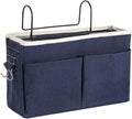 Home Multifunctional Bedside Hanging Bag - College Dormitory Bedside Cloth Hanging Basket - Bed Clutter Sorting Storage Bag - Magazine & Book Storage (Blue)
