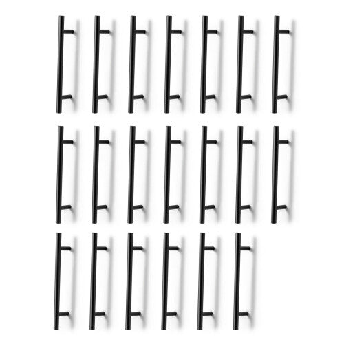 (20 pack Black 128mm (Hole Centres)) Kitchen Cupboard Cabinet T-Bar Door Handle  Steel