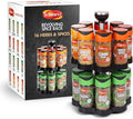 Schwartz Rotating Spice Rack, Space Saving, Includes 16 Herbs and Spices Jars for your Favourite Dishes, 373 G , 18cm (W) x 26cm (H), Engraved Schwartz Logo on Handle, 1 Spice rack