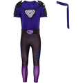 (M, Purple) Dodgeball White Goodman Cosplay Costume Adult Purple Cobras Jersey Sportswear Outfit Halloween Set for Men