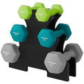 15-Minute Home Workout Dumbbell Set with Storage Rack