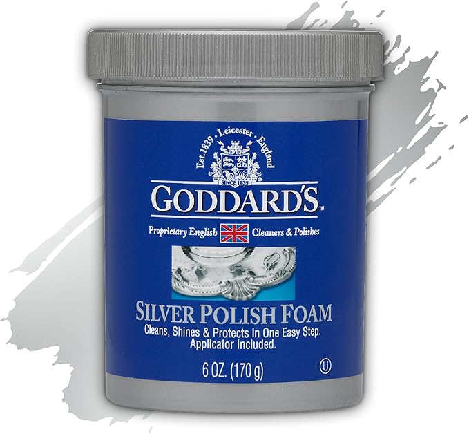 Goddard's Silver Polish Foam – 170 gram – Silver Cleaner & Tarnish Remover with Applicator – Cleans, Shines & Protects – Silverware, Jewelry, Antiques, Cutlery, Trays, Tea Sets and More