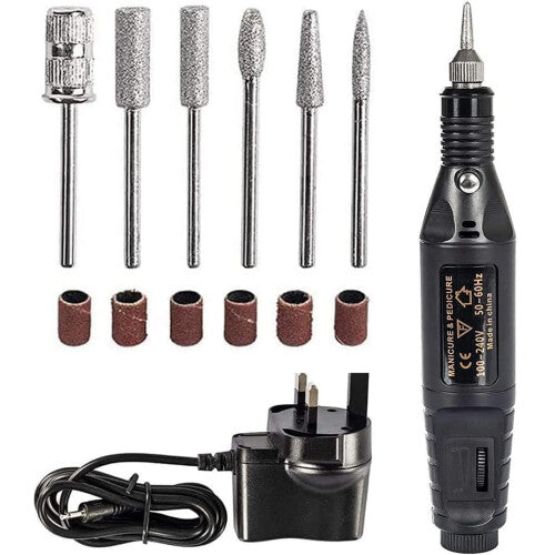 Electric Nail File for Thick Toe Nails,Electric Nail Drill Nail Files Professional Adjustable Speed Electric Nail Drill Portable Nail Drill for Gel