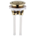 Taps2Traps Brushed Brass Universal Toilet Dual Flush Button Fit 38mm Cistern Hole