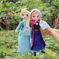 (elsa+anna, 50cm) 2Pc Frozen Anna Elsa Dolls Snow Queen Princess Stuffed Doll Plush Kids Toys