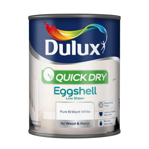 Dulux Quick Dry Eggshell Pure Brilliant White 2.5L