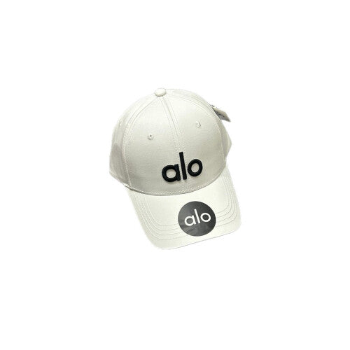 (Black Embroidery) Alo Letter Embroidery Baseball Cap For Women Casual Sun Protection Hat Fashion