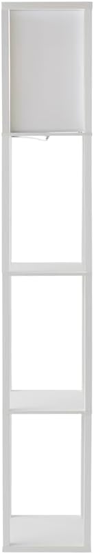 MiniSun | White Wooden Floor Lamp with Shelves | Floor Lamps & Torchieres, Home Décor & Improvement Essential | Includes 10W GLS Bulb [3000K Warm White][Energy Class A]
