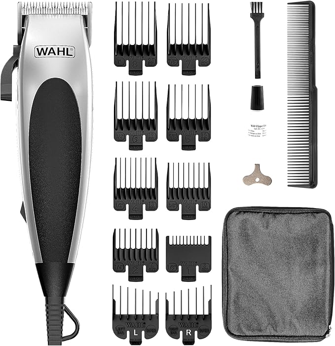 WAHL Vogue Corded Hair Clipper for Men, Home Hair Cutting, Male Grooming Kit, Mains Powered Clipping, Precision Cutting Blades, Black