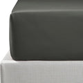 NTBAY 500 Thread Count 100% Egyptian Cotton Double Fitted Sheet, Super Soft Cozy and Breathable Deep 12" / 30cm Fitted Bed Sheet, Charcoal Grey