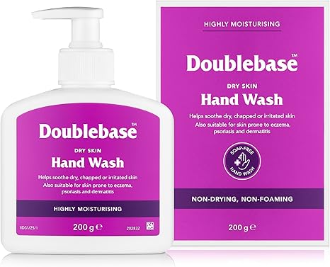 Doublebase Dry Skin Hand Wash. Moisturising, Non-Foaming. Also Suitable for Skin Prone to Eczema and Psoriasis, Soap and SLS Free (Packaging May Vary), 200g