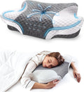 Memory Foam Cervical Neck Pillows - Side Sleeper Pillows for Pain Relief Contour Memory Foam Pillows Ergonomic Neck Support - Adjustable Orthopedic Bed Pillows with Breathable Pillowcase for Sleeping