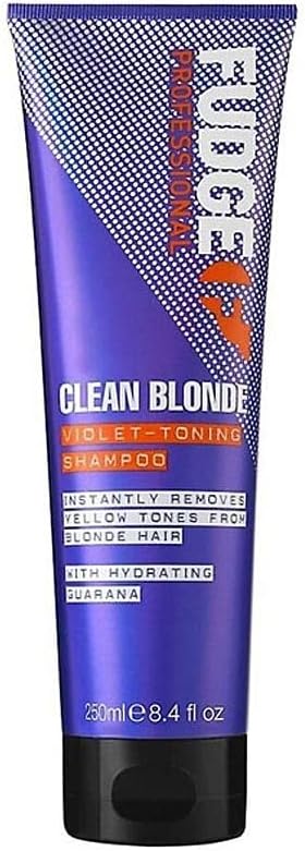 Fudge Professional Original Clean Blonde Shampoo, Purple Toning for Blonde Hair, 250 ml