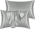 Imperial Rooms Grey Silky Premium Pillow Cases 2 Pack – Luxury Satin Pillowcase Feels like Silk Pillowcases for Hair and Skin Care with Envelope Closure, Best Gifts for Women (50x75 cm)