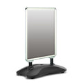New A1 Waterbase Pavement Poster Sign - Double-Sided Snap-Frame A-Board, Aluminum Frame, Wheeled Base, Anti-Glare Covers, Indoor/Outdoor