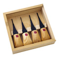 Flexcut Micro Palm Carving Set (FR804) - 4 Tools for Miniatures: #5 2.5mm, #9 1.0mm, #9 1.5mm, 45 V 1mm