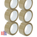 Brown Parcel Packing Strong Tape 66M X48Mm 6X Rolls Packaging
