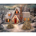 5d Diy Christmas Diamond Painting Decoration Gift Snow House