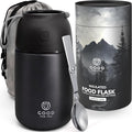 730ml Stainless Steel Vacuum Insulated Food Jar with Black Powder Coating