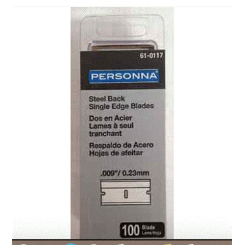 Personna Heavy Duty Steel Back Single Edge Safety Razor Blades x 100