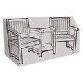 Companion Seat Cover - Premium Polyester (PVC-Backed), Black, W1500, Waterproof Seams, UV Treated, 184x150 cm Bench Cover