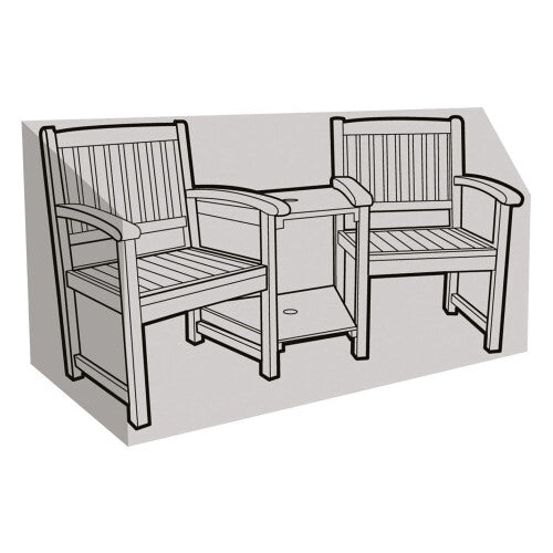 Companion Seat Cover - Premium Polyester (PVC-Backed), Black, W1500, Waterproof Seams, UV Treated, 184x150 cm Bench Cover