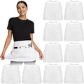 10 Pack Waist Apron, White Half Apron with 3 Pockets, 63x47cm Short Chef Apron for Home Kitchen Restaurant Work, Cooking, Waiter,Baking