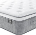 TeQsli 10 Inch 7-Zone Orthopaedic Double Mattress, 4FT6 Gel Memory Foam & Pocket Sprung Hybrid Double Mattress for Pressure & Back Pain Relief – Medium Firm – Edge Support – 135x190x25cm