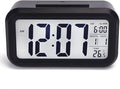 DTL Digital Alarm Clock LED Display with Temperature Big LCD Digit Display Larger LCD Backlit Display Snooze Smart Brightness Sensor for Bedroom Home Office and Travel