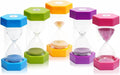 5 PCS Hourglass Kids Hourglass Timer Hourglass Set Colorful Sand Clock Kitchen Timer Time Management Includes 1 Minute, 3, 5, 10, and 30 Minutes