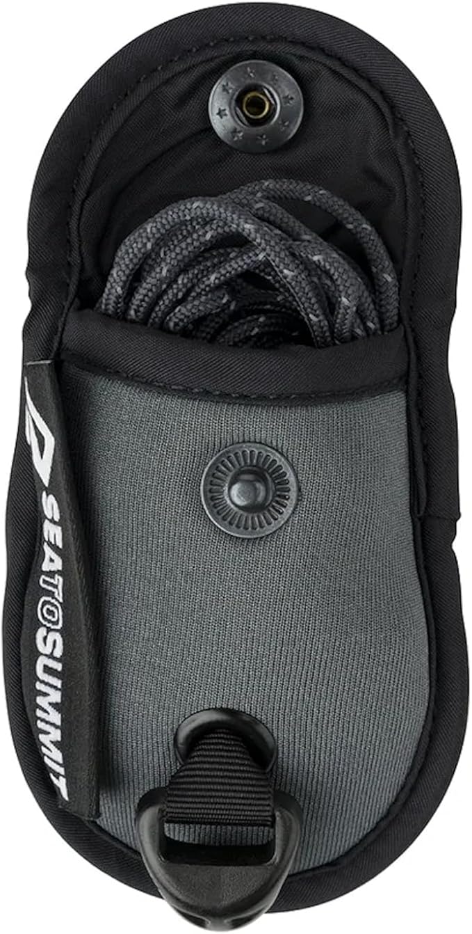 Sea to Summit - Lite Line Clothesline 3.5m - No Pegs Needed - Tiny & Compact - Dual Reflective Cord With Beads - For Backpacking & Camping - Black - 25g