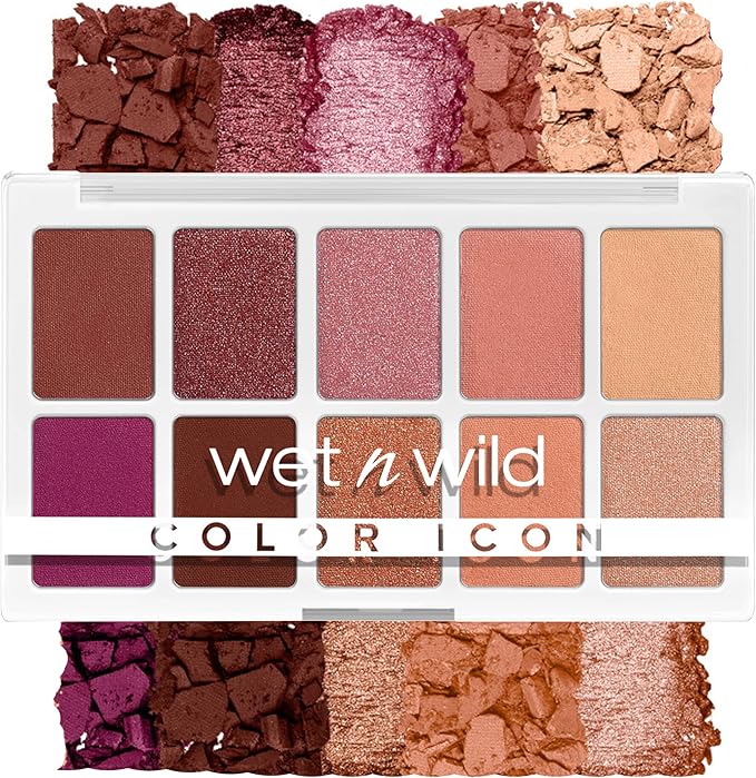 Wet n Wild, Color Icon 10-Pan Palette, Eyeshadow Palette, 10 Richly Pigmented Colors for Everyday Makeup, Long-Lasting and Easy to Blend Formula, Heart & Sol, 0.42 Ounce