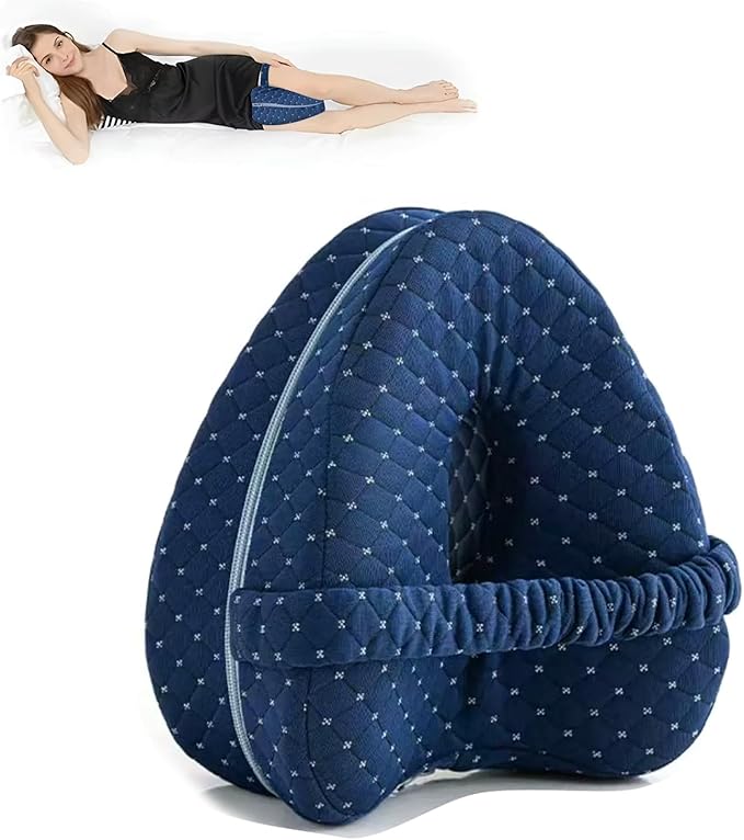 Orthopedic Knee Pillow for Side Sleepers – Memory Foam Alignment Pillow, Hip & Spine Support, Leg Pillow Between Knees for Sciatica, Pregnancy & Back Pain Relief