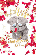 Me To You Bear 3D holographic Wife Birthday Card