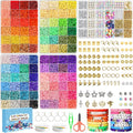 20000 Clay Beads Bracelet Making Kit, 96 Colours 5 Boxes Flat Polymer Heishi Beads Set for Friendship Jewellery Necklace Earring Making Kit, with Charm Crafts Gifts for Teen Girls Kids Adults