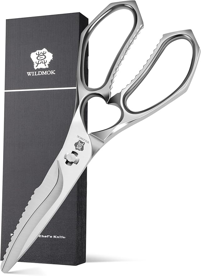 WILDMOK Kitchen Scissors Heavy Duty 8.8 Inch – Multi-Function Stainless Steel Kitchen Shears, Ultra Sharp All Purpose Kitchen Scissors with Detachable Blade