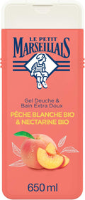 Le Petit Marseillais Extra Gentle Bath & Shower Gel White Peach & Organic Nectarine 650ml