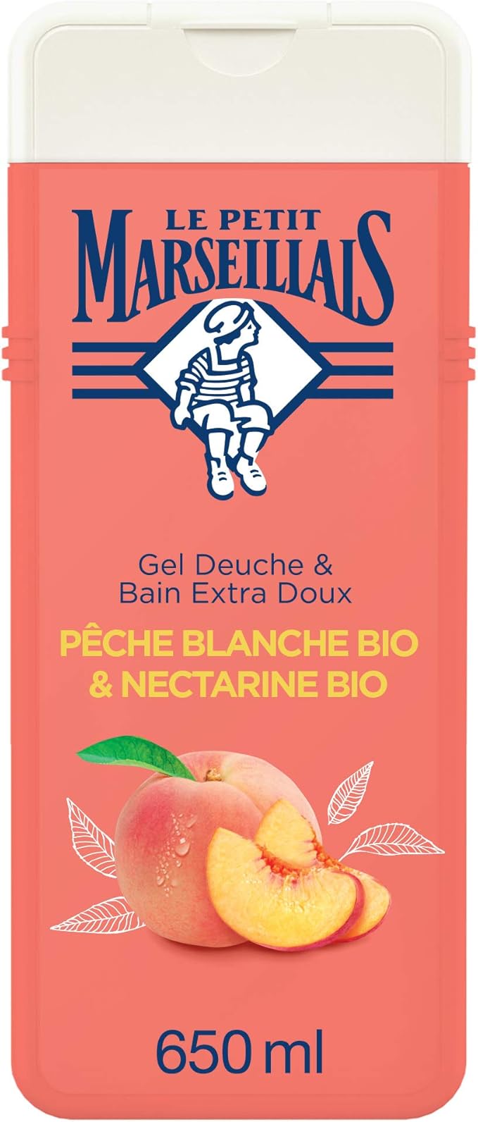 Le Petit Marseillais Extra Gentle Bath & Shower Gel White Peach & Organic Nectarine 650ml