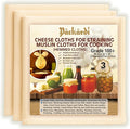 Grade 100+ PACKARDI Cheesecloth Pack of 3 Muslin Cloths for Cooking 50x50 cm, Reusable and Washable Cheese Cloths for Straining, 100% Unbleached Pure Cotton Cloth Ultra-Fine Cheese Cloth for Baking