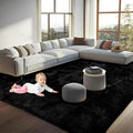 Rugs Living Room - 160x230cm Soft Fluffy Area Rugs for Bedroom - Washable Rug Antiskid Shaggy Carpets - Fluffy Rug Suit for Bedroom Dorm Nursery Kids Room Office Lounge Home Decor