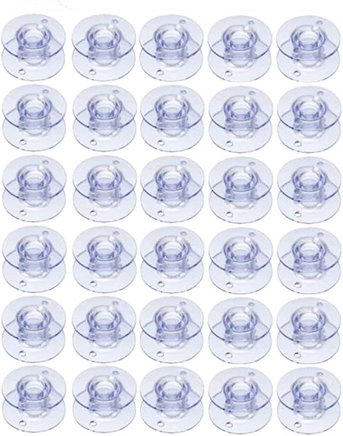 30 Pack Style SA156 Plastic Sewing Machine Bobbins for Brother