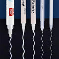 White Gel Pens, 4PCS White Ink Pens, 0.6/0.8/1/2mm Line Drawing Pen for Artists Highlight Rollerball Pen for Black Paper, Journaling, Sketching, Drawing, Illustration