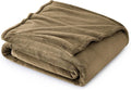 Bedsure Fleece Throw Blanket for Sofa - Soft Cosy Fluffy Blankets for Bed, Warm Single Throws for Audlts, Camel, 130x150 cm